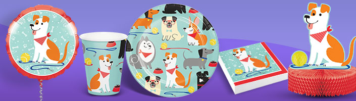 Dog themed clearance party supplies